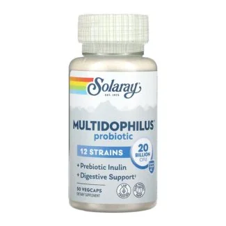 Multidophilus Probiotic 12 Strains, Solaray, 50 vegetarian capsules