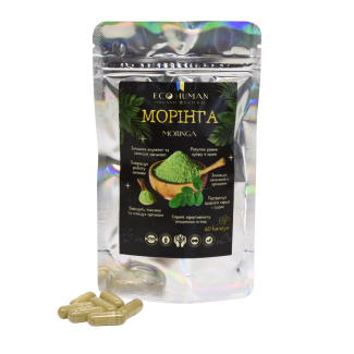 Моринга, Moringa, EcoHuman, 500 мг, 60 капсул